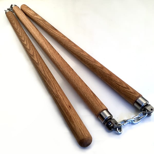 Natural Hardwood Three-Section Staff - Traditional San Setsu Kon - Wooden  Three Sectional Staffs