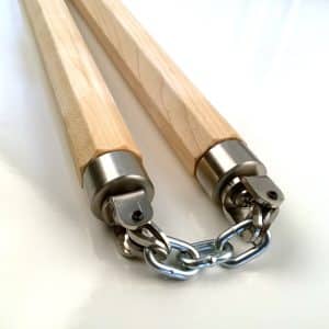 Hard Maple Slim Chain Nunchaku
