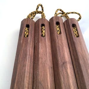 American Black Walnut Nunchaku Slim Long Matched Set